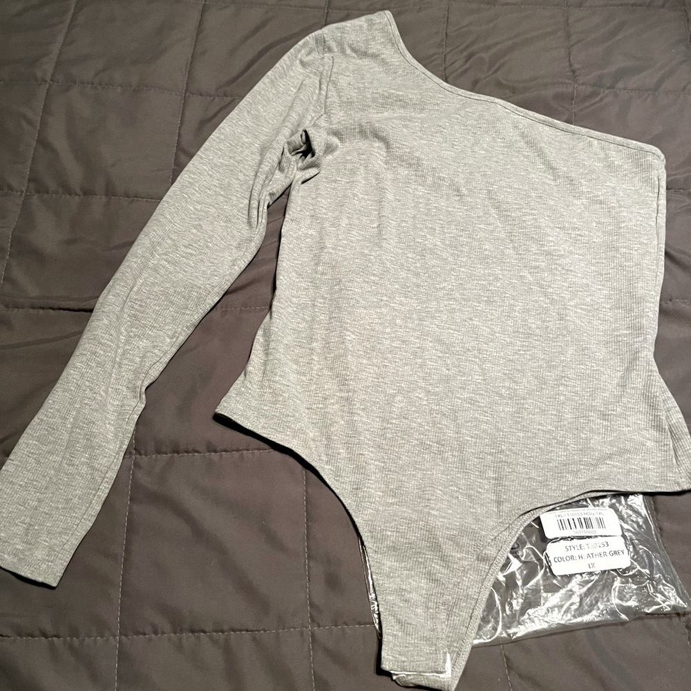 CBRAND Ribbed One Shoulder Bodysuit - Brand New